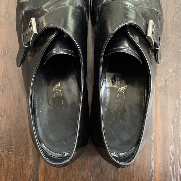 Prada Milano Men's Adjustable monk Strap Black Leather Dress Shoe Size 11 - Picture 10 of 10